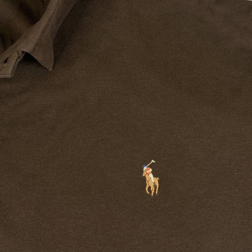 Polo Ralph Lauren Polo Shirt Mens 3XLT Brown Big Tall Performance  Flesh Pony
